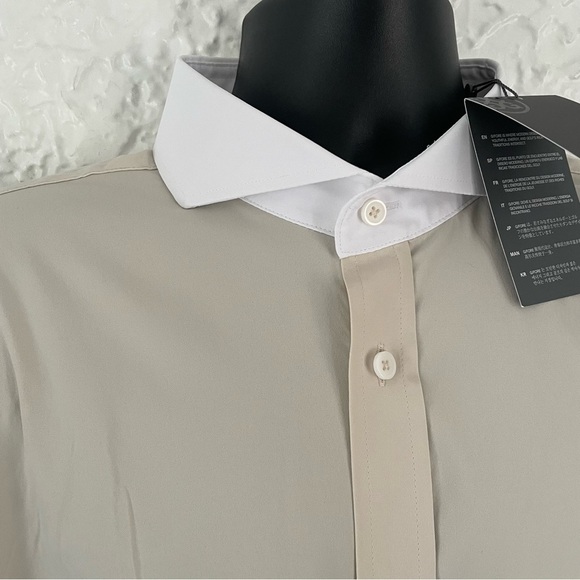 NWT G/FORE Long Modern Spread Collar Shirt Large - Picture 5 of 8